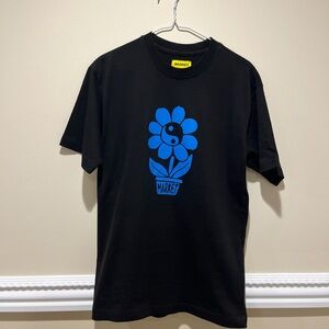 Men’s Streetwear Black Flower T-Shirt